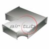 BIFURCACION SIMPLE CONDUCTO RECTANGULAR GALVANIZADO PERFIL INTEGRAL