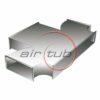 BIFURCACION TRIPLE CONDUCTO RECTANGULAR GALVANIZADO PERFIL INTEGRAL