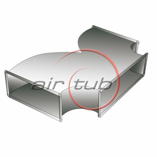 BIFURCACIÓN CONDUCTO RECTANGULAR GALVANIZADO PERFIL INTEGRAL
