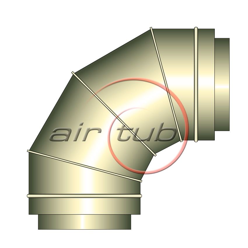 CODO 90 DOBLE INOX INOX AIR TERMIC GALVA AIRTUB