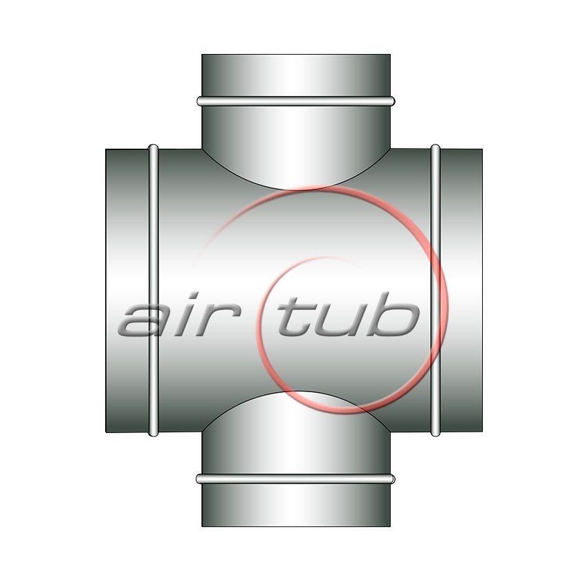 CRUCES REDUCCION 90 AIR GALVA AIRTUB HELICOIDAL GALVANIZADOS