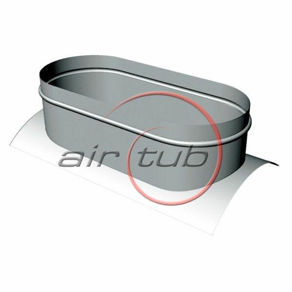 INJERTO 90 AIR OVAL OVALADO GALVANIZADO AIRTUB