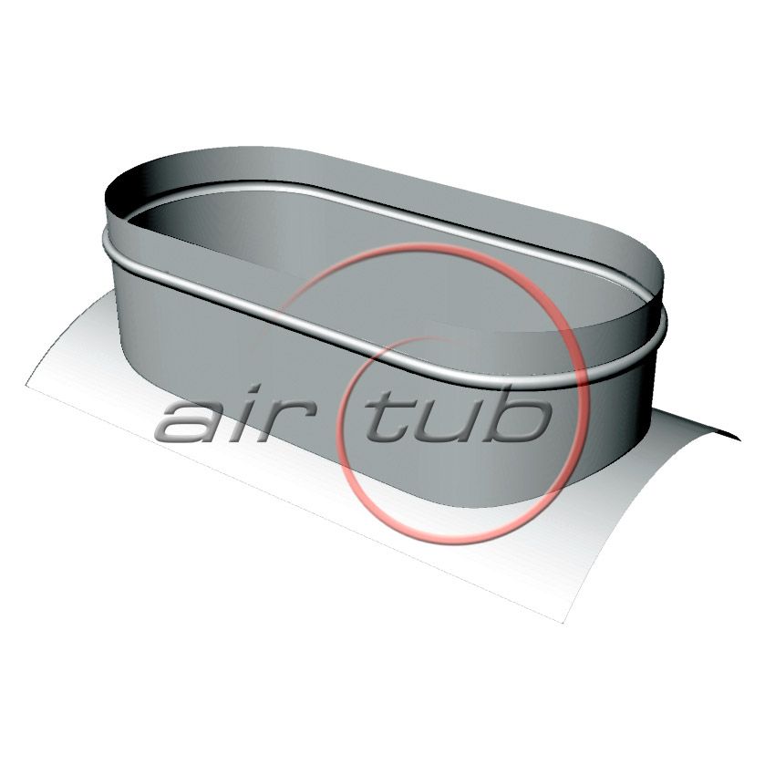 INJERTO 90 AIR OVAL OVALADO GALVANIZADO AIRTUB