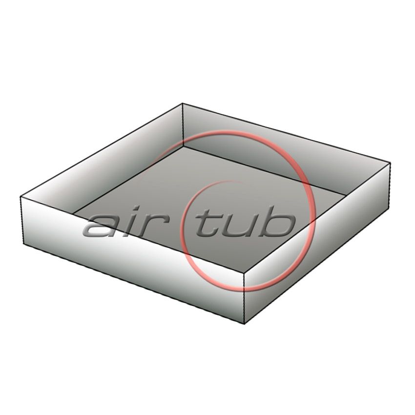 TAPA CUADRADA CIEGA RECTANGULAR AIR GALVA AIRTUB