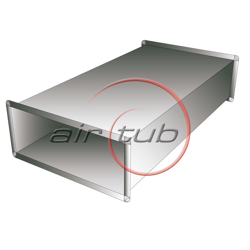 TRAMO RECTO CONDUCTO RECTANGULAR GALVANIZADO PERFIL INTEGRAL